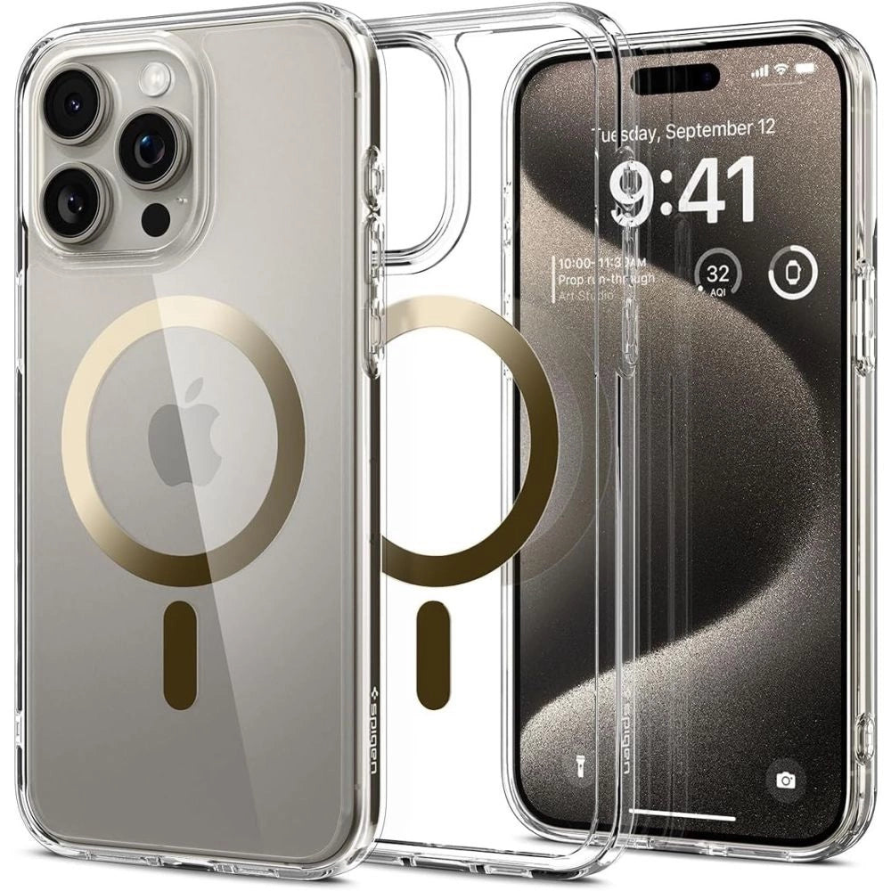 Spigen Ultra Hybrid Mag Case with MagSafe for iPhone 15 Pro Max - Gold_0