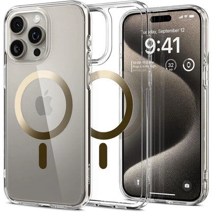 Spigen Ultra Hybrid Mag Case with MagSafe for iPhone 15 Pro Max - Gold_0