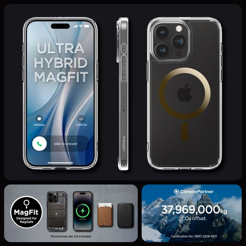 Spigen Ultra Hybrid Mag Case with MagSafe for iPhone 15 Pro Max - Gold_15
