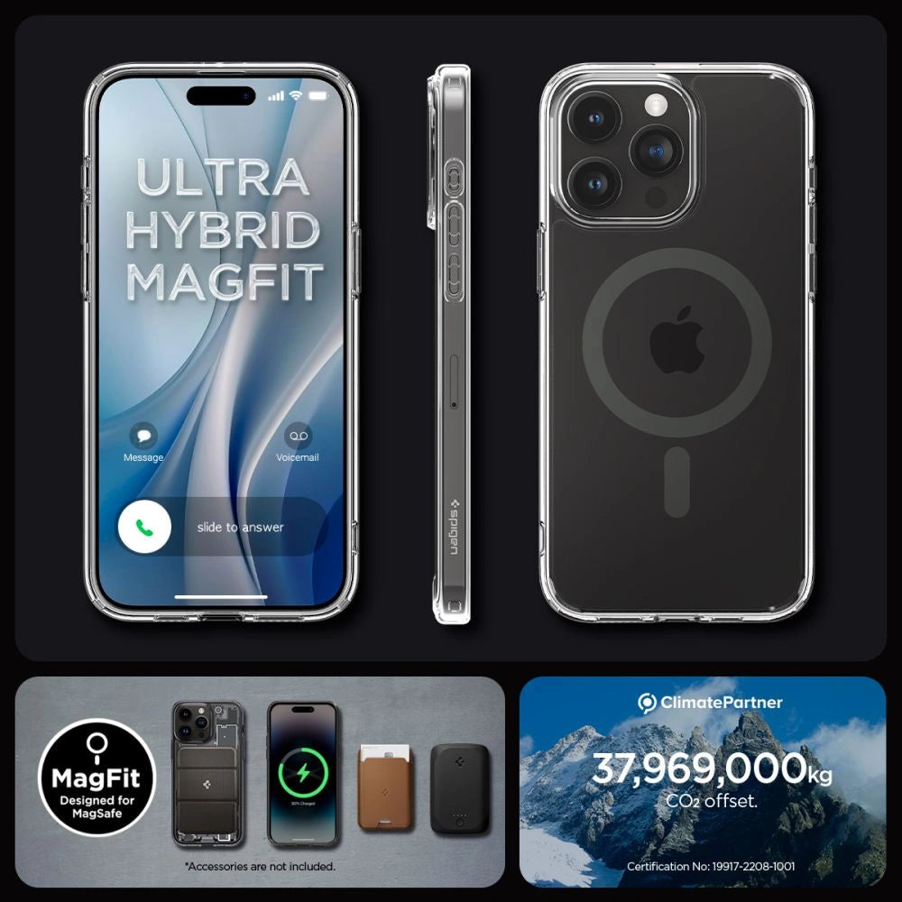 Spigen Ultra Hybrid Mag case with MagSafe for iPhone 15 Pro Max - graphite_15