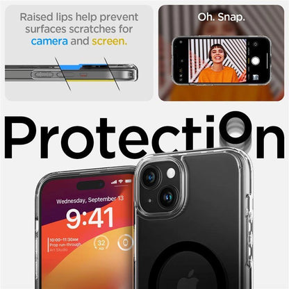Spigen Ultra Hybrid S MagSafe Case with Stand for iPhone 15 Plus - Black_4