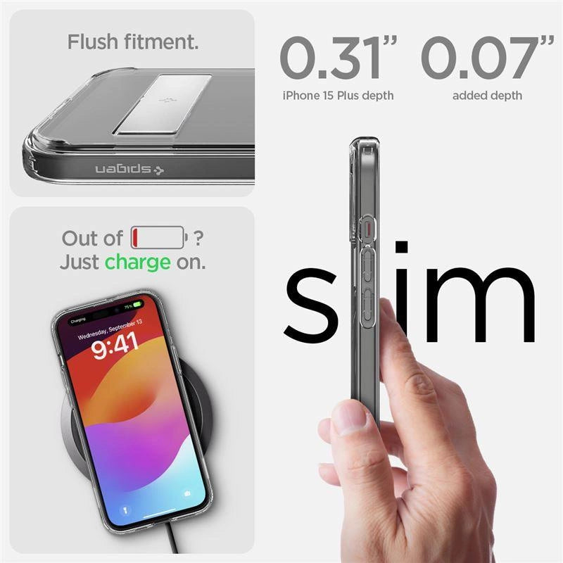 Spigen Ultra Hybrid S MagSafe Case with Stand for iPhone 15 Plus - Black_5