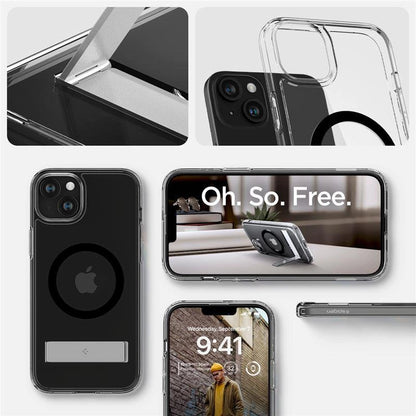 Spigen Ultra Hybrid S MagSafe Case with Stand for iPhone 15 Plus - Black_6