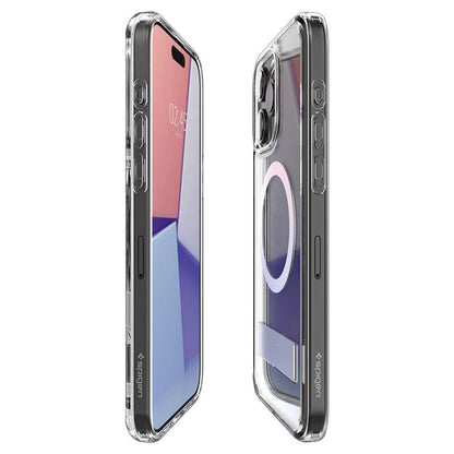 Spigen Ultra Hybrid S MagSafe Case with Stand for iPhone 15 Pro - Transparent_16