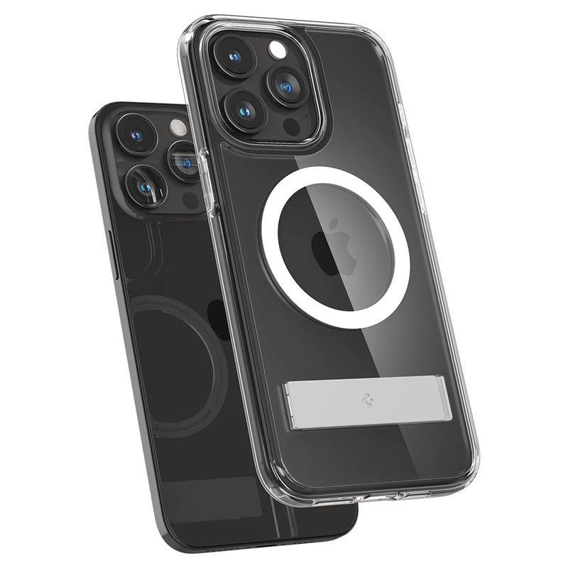 Spigen Ultra Hybrid S MagSafe Case with Stand for iPhone 15 Pro - Transparent_6