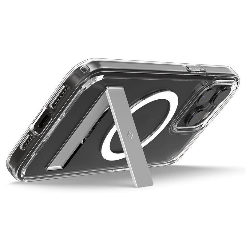 Spigen Ultra Hybrid S MagSafe Case with Stand for iPhone 15 Pro - Transparent_7