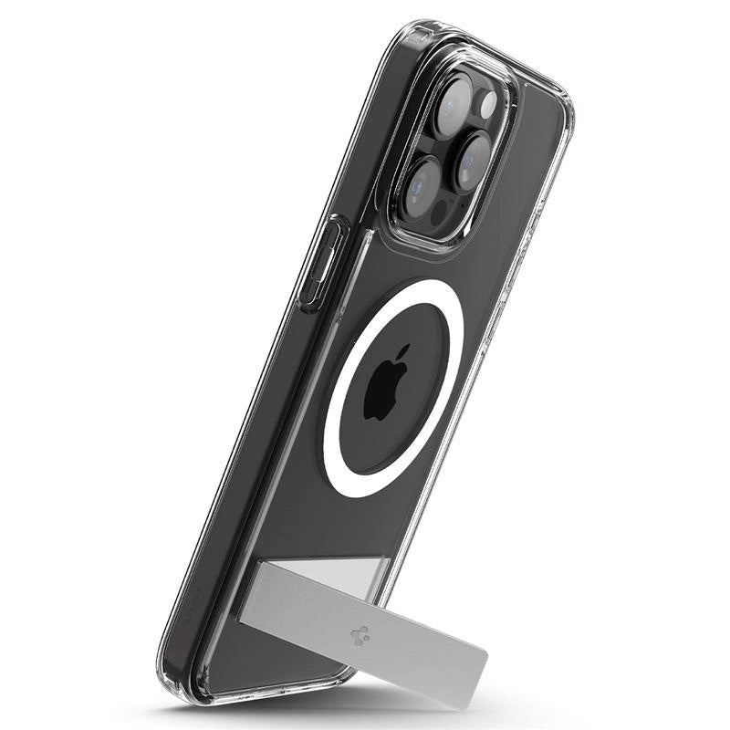 Spigen Ultra Hybrid S MagSafe Case with Stand for iPhone 15 Pro - Transparent_9