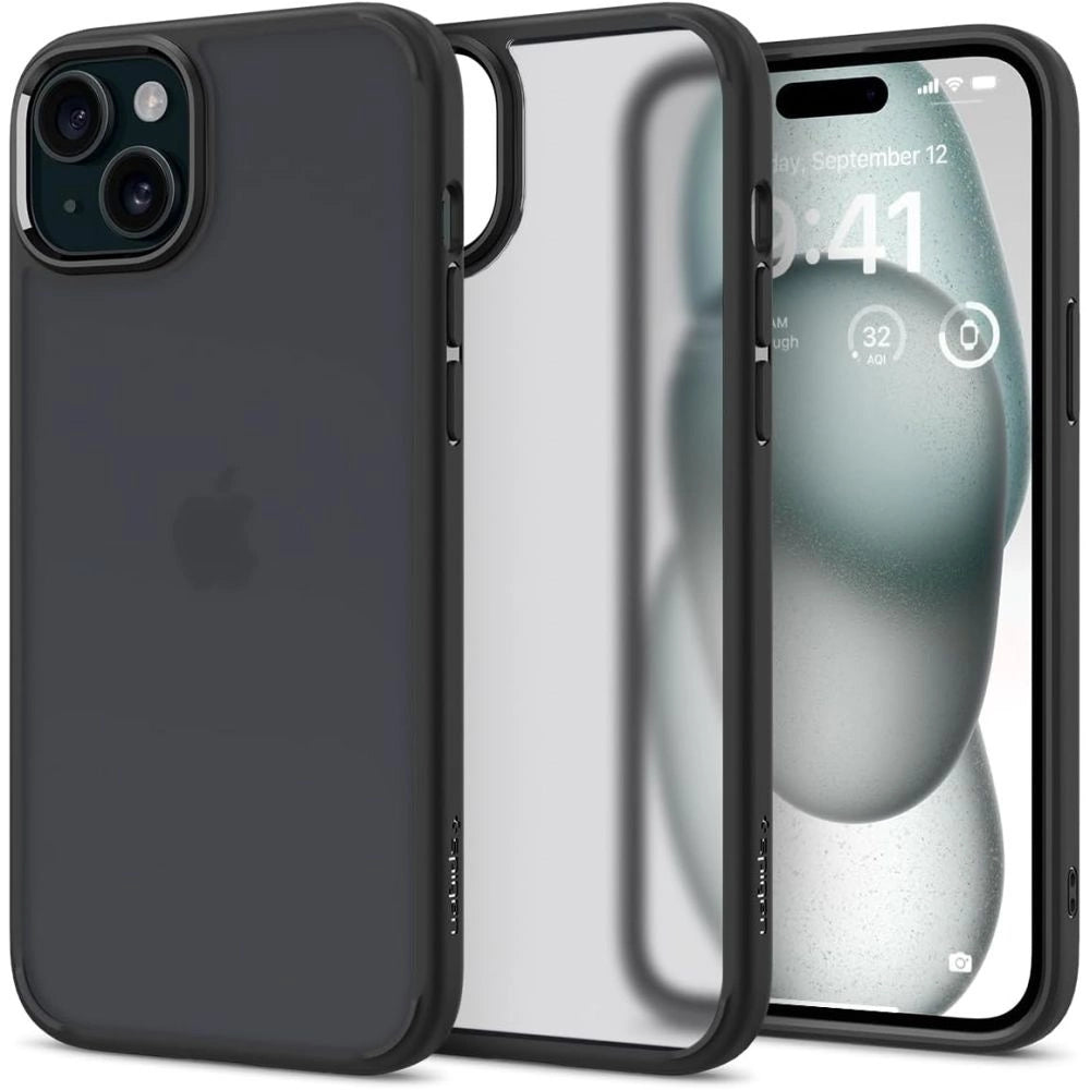 Spigen Ultra Hybrid iPhone 15 Case - Clear Black_0