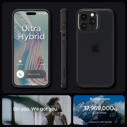 Spigen Ultra Hybrid iPhone 15 Pro Case - Clear Black_18