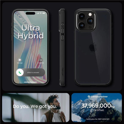Spigen Ultra Hybrid iPhone 15 Pro Max Case - Clear Black_8