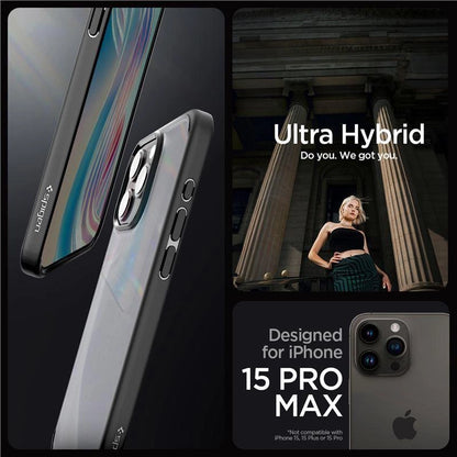 Spigen Ultra Hybrid iPhone 15 Pro Max Case - Clear Black_4