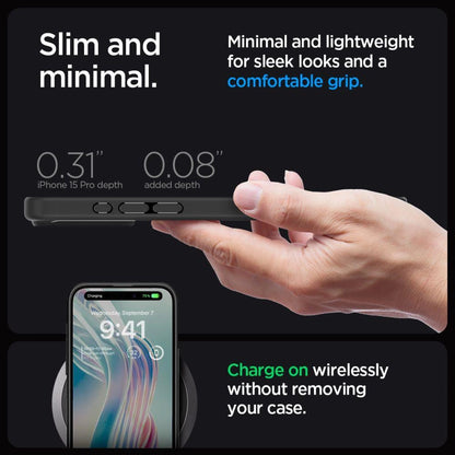 Spigen Ultra Hybrid iPhone 15 Pro Max Case - Clear Black_12