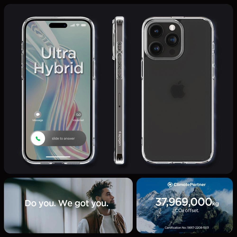Spigen Ultra Hybrid Case for iPhone 15 Pro Max - Clear Matte_13