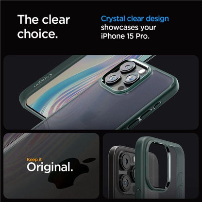 Spigen Ultra Hybrid iPhone 15 Pro Case - Dark Green_1