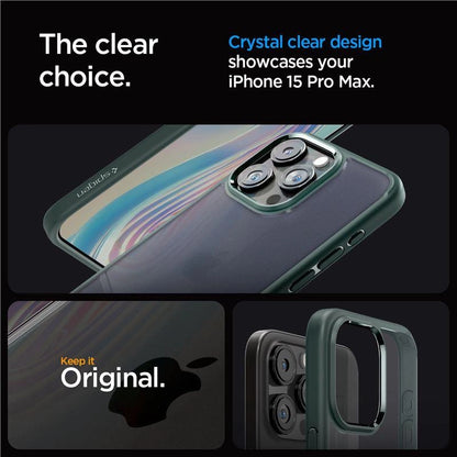 Spigen Ultra Hybrid iPhone 15 Pro Max Case - Dark Green_0