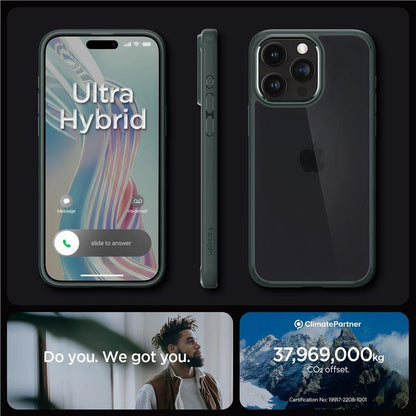 Spigen Ultra Hybrid iPhone 15 Pro Max Case - Dark Green_6