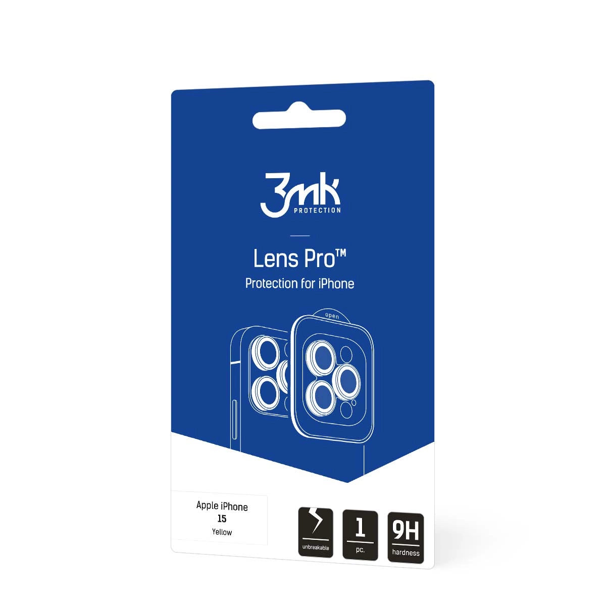 Apple iPhone 15 - 3mk Lens Protection Pro Yellow_3