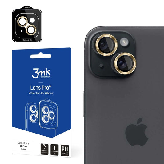 Apple iPhone 15 Plus - 3mk Lens Protection Pro Yellow_0
