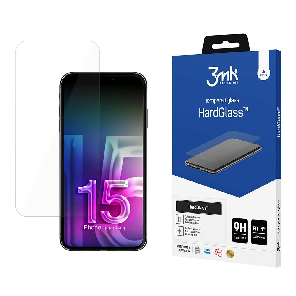 Tempered Glass 9H 3mk HardGlass™ for iPhone 15 Pro_0
