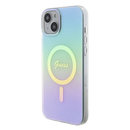 Guess GUHMP15MHITSQ iPhone 15 Plus 6.7&quot; turquoise/turquoise hardcase IML Iridescent MagSafe_1
