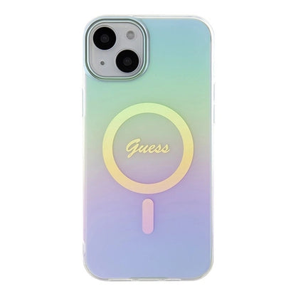 Guess GUHMP15MHITSQ iPhone 15 Plus 6.7&quot; turquoise/turquoise hardcase IML Iridescent MagSafe_2