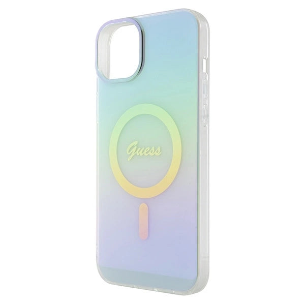Guess GUHMP15MHITSQ iPhone 15 Plus 6.7&quot; turquoise/turquoise hardcase IML Iridescent MagSafe_5