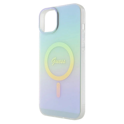 Guess GUHMP15MHITSQ iPhone 15 Plus 6.7&quot; turquoise/turquoise hardcase IML Iridescent MagSafe_5