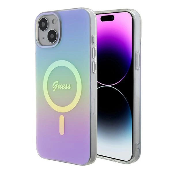 Guess IML Iridescent MagSafe case for iPhone 15 Plus - purple_0