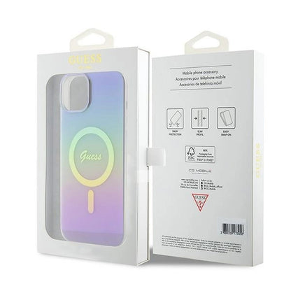 Guess IML Iridescent MagSafe case for iPhone 15 Plus - purple_7