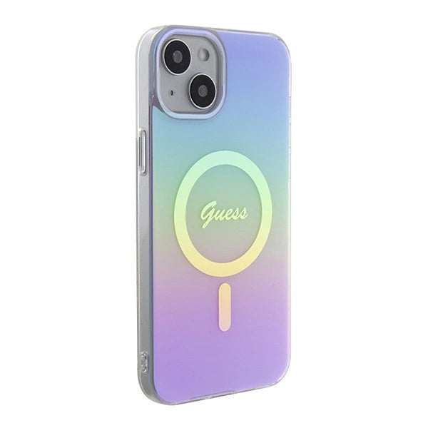 Guess GUHMP15SHITSU iPhone 15 6.1" purple/purple hardcase IML Iridescent MagSafe_3