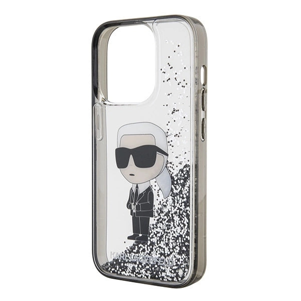 Karl Lagerfeld Liquid Glitter Ikonik case for iPhone 15 Pro - transparent_5