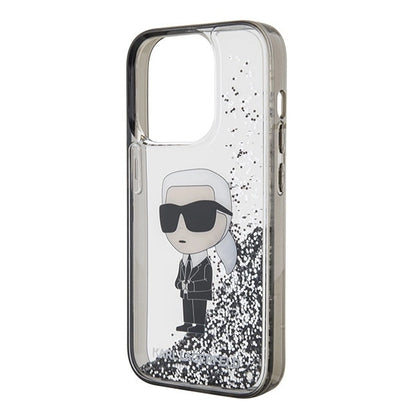 Karl Lagerfeld Liquid Glitter Ikonik case for iPhone 15 Pro - transparent_5