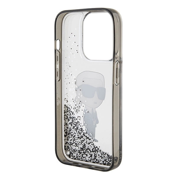Karl Lagerfeld Liquid Glitter Ikonik case for iPhone 15 Pro - transparent_6