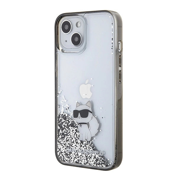 Karl Lagerfeld Liquid Glitter Choupette case for iPhone 15 - transparent_1