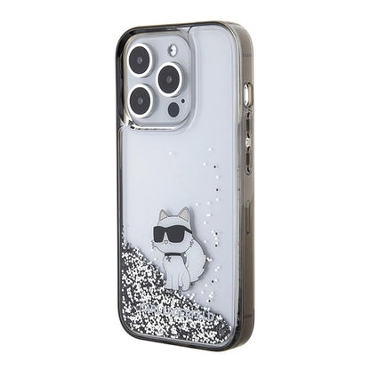Karl Lagerfeld Liquid Glitter Choupette case for iPhone 15 Pro Max - transparent_1
