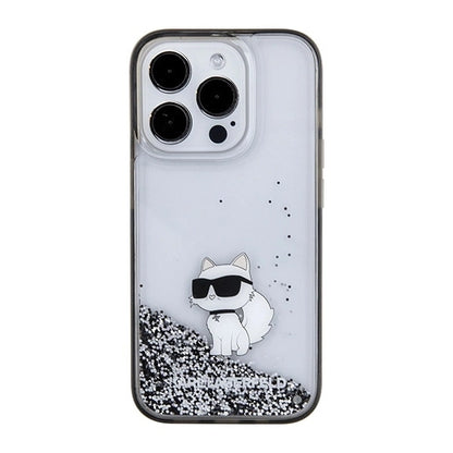Karl Lagerfeld Liquid Glitter Choupette case for iPhone 15 Pro Max - transparent_2