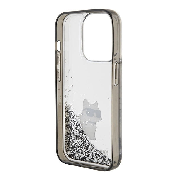 Karl Lagerfeld Liquid Glitter Choupette case for iPhone 15 Pro Max - transparent_6