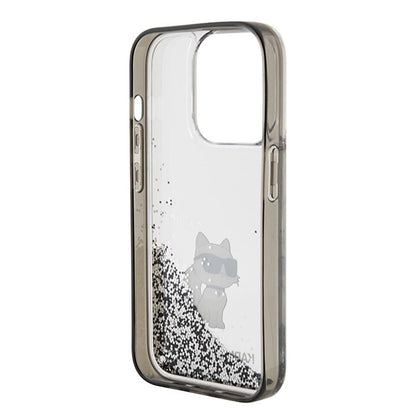 Karl Lagerfeld Liquid Glitter Choupette case for iPhone 15 Pro Max - transparent_6