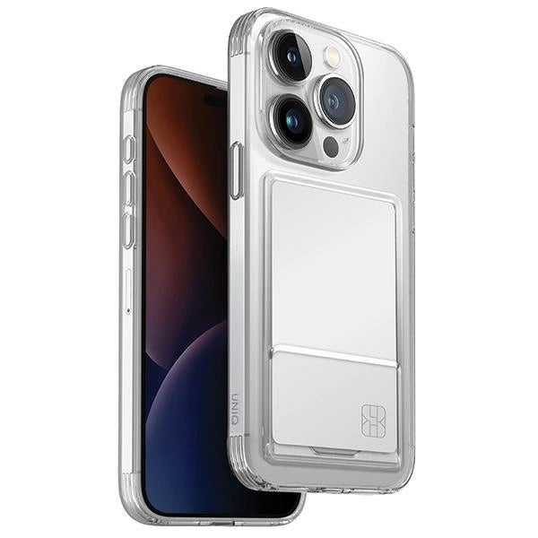 Uniq Air Fender ID Cardslot case for iPhone 15 Pro - transparent_0