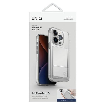 Uniq Air Fender ID Cardslot case for iPhone 15 Pro - transparent_1