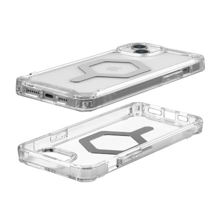 UAG Plyo MagSafe case for iPhone 15 Plus - transparent and silver_2