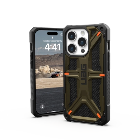 UAG Monarch case for iPhone 15 Pro - green kevlar_1