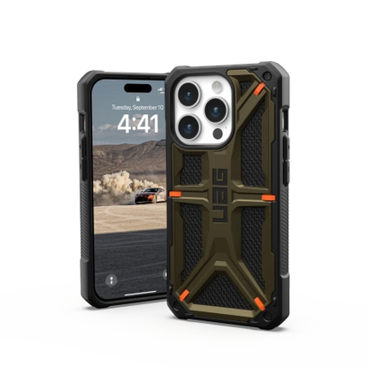 UAG Monarch case for iPhone 15 Pro - green kevlar_1