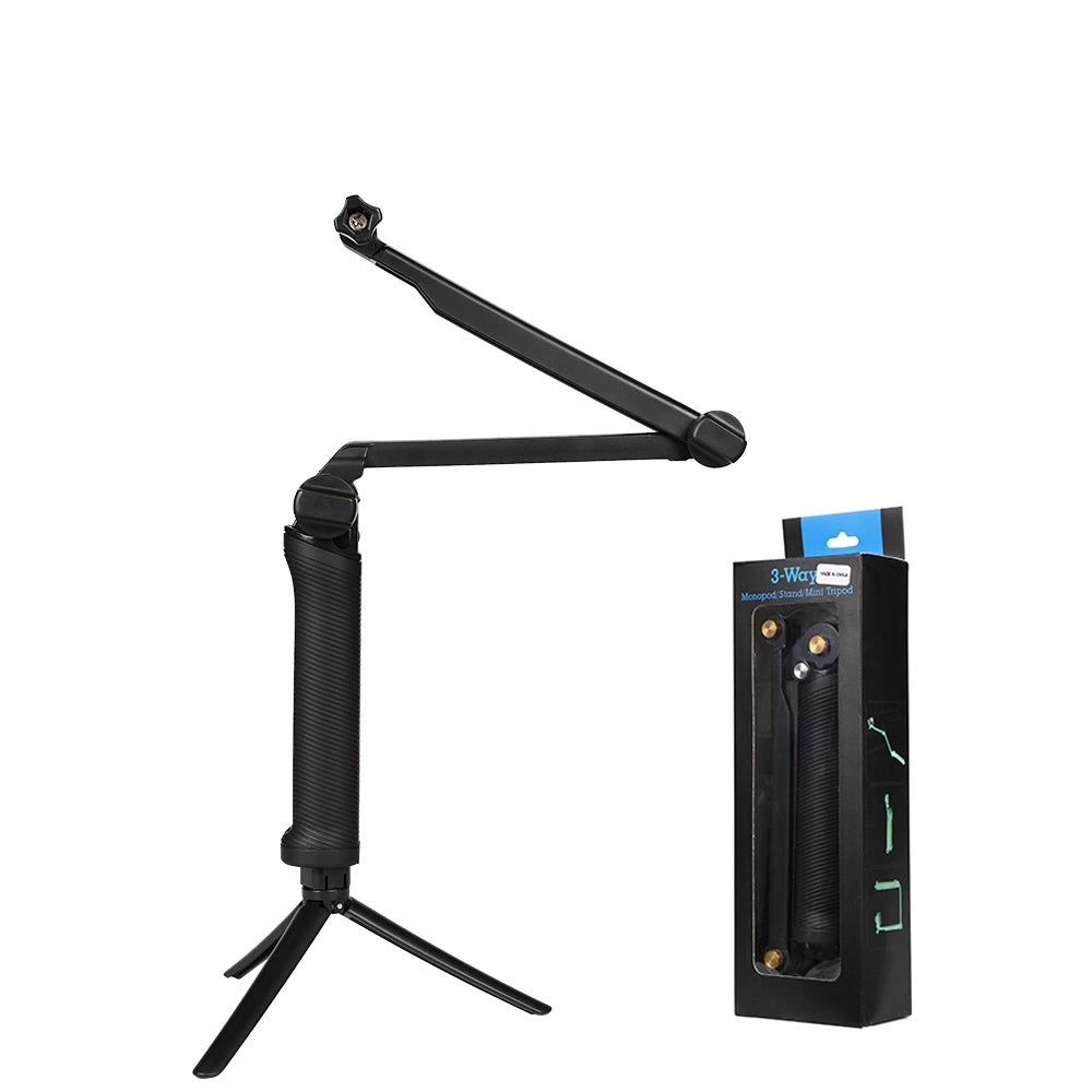 3 in 1 Monopod Tripod with Selfie Stick for GoPro - Black_7