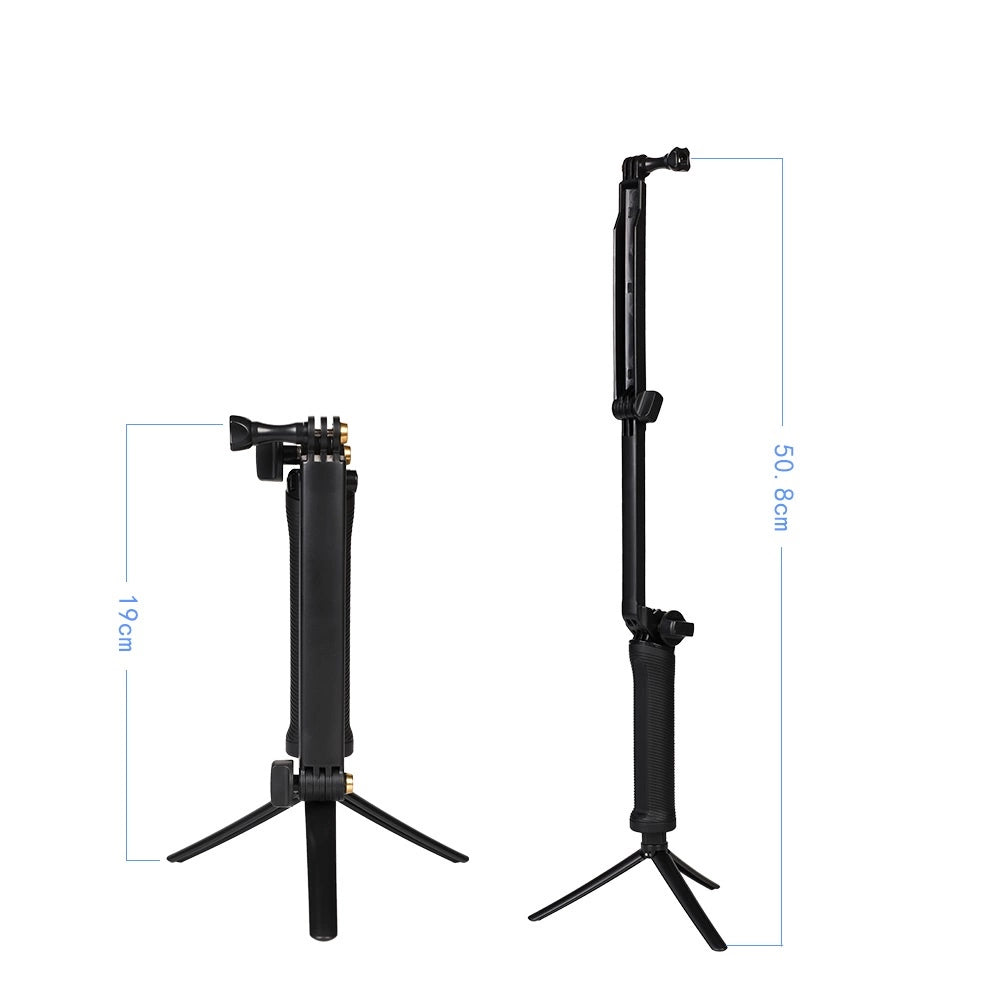 3 in 1 Monopod Tripod with Selfie Stick for GoPro - Black_8