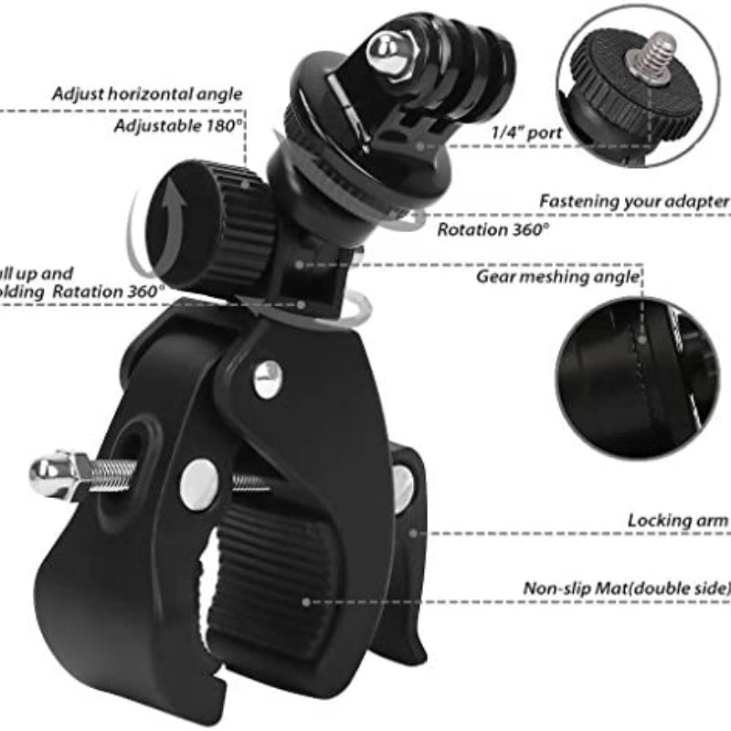 Sports camera holder rotates 360 degrees_12