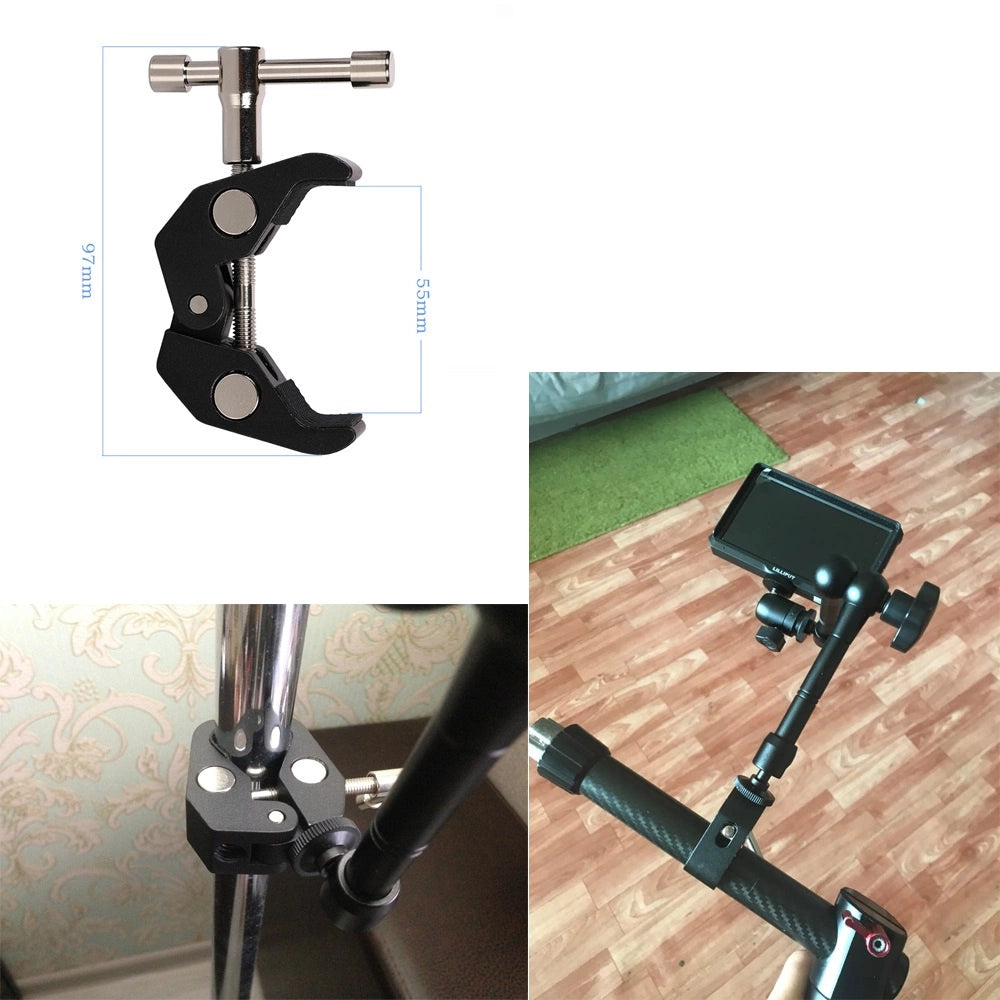 Clamp holder for camera, camera, microphone_9