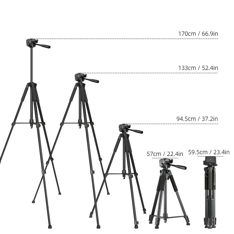 Aluminum photographic tripod with adjustable base - gray_1