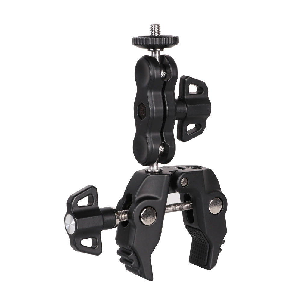 Phone and sports camera holder with clamp_0
