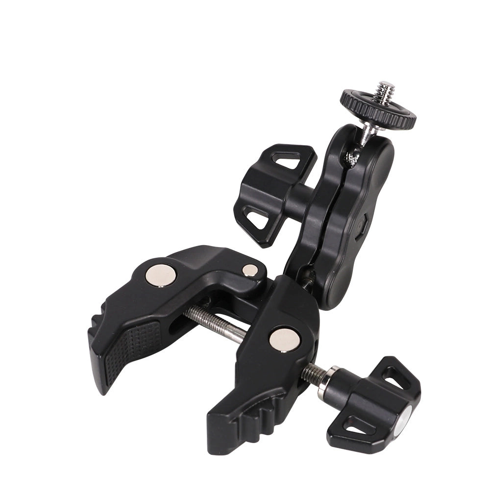 Phone and sports camera holder with clamp_4